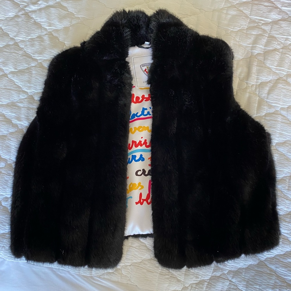 Rossignol JCC apres ski mink faux fur vest jacket M S